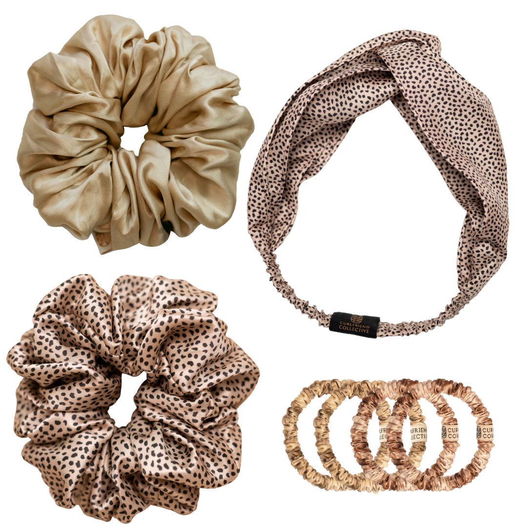 Holiday Hair Match Silk Hair Accessories Set Warm Blonde/Honey Bronde