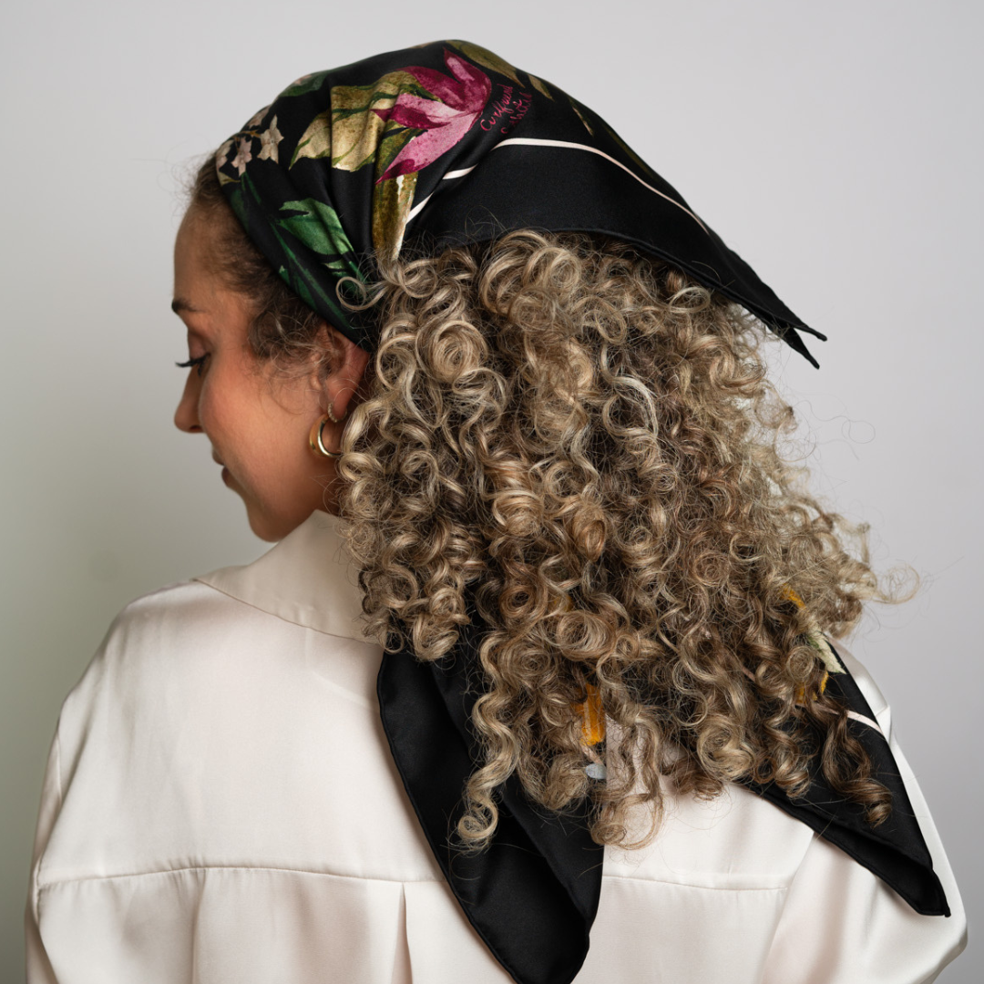 How To Make A Silk Scarf Into A Headband Long Curly How To Wrap