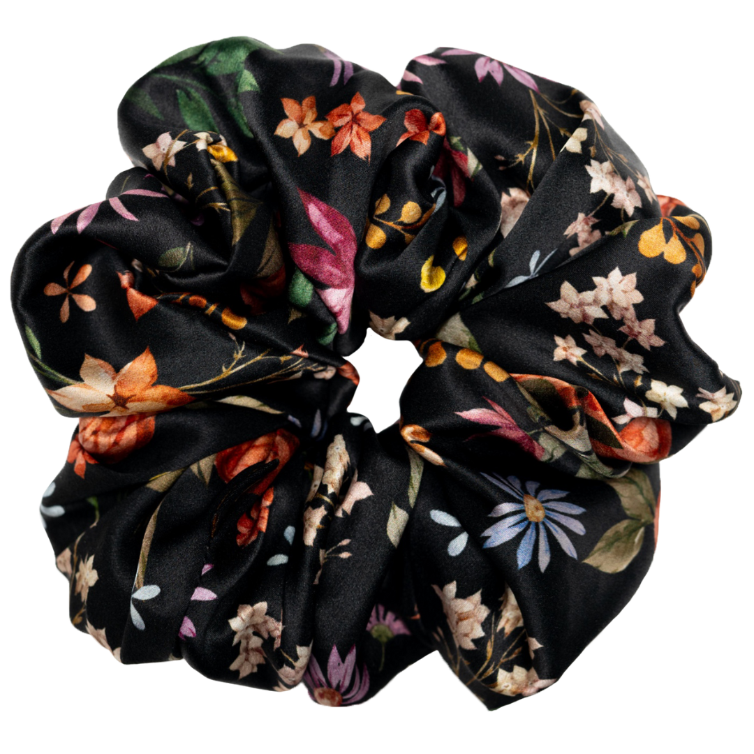 LoveShackFancy Hair Scrunchies Set of 4 – Eyelet, Floral, Black Goody x LoveShackFancy Large Satin Scrunchies - Everblooming  main image 2