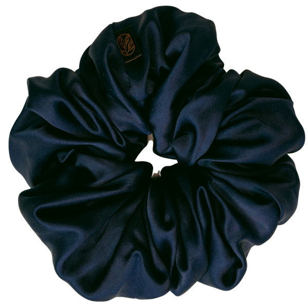 Navy Scrunchie for thick, curly hair Curlfriend Collective