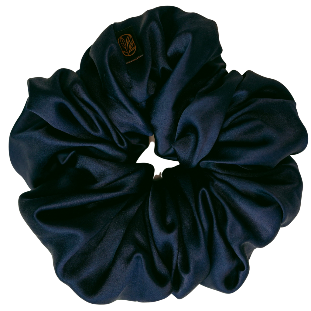 Navy Scrunchie for thick, curly hair Curlfriend Collective