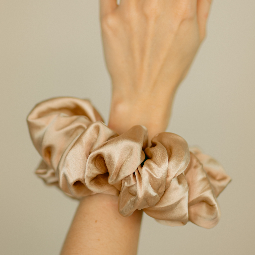 Gold Scrunchie for Thick Curly Hair Curlfriend Collective