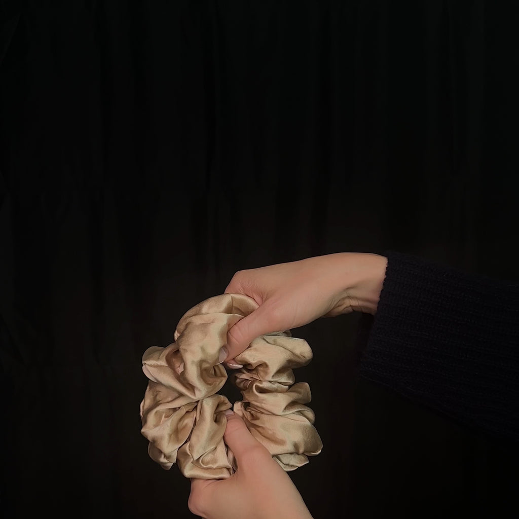 Gold Scrunchie for Thick Curly Hair Curlfriend Collective