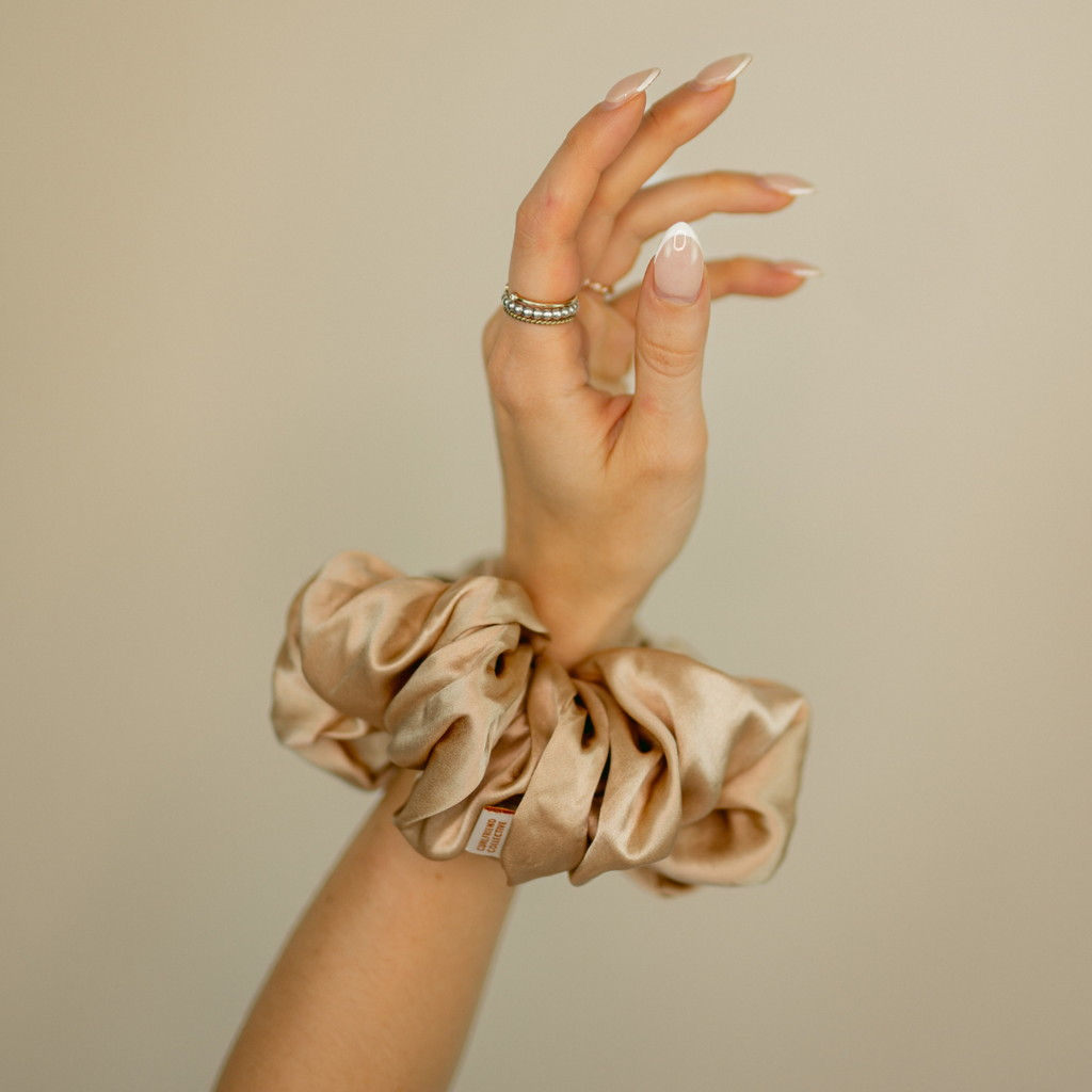 Gold Scrunchie for Thick Curly Hair Curlfriend Collective